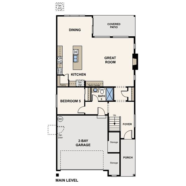 2D floor plan layout for the Fresno by Century Communities in Vanbrooke, Brookshire, TX (Image 4).