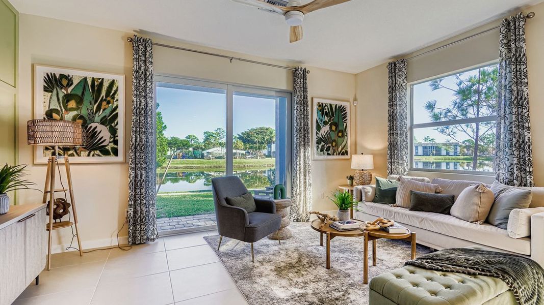 Representative furnished interior of a home built from the Bondi by D.R. Horton in Lakeside Landing, Royal Palm Beach (Image 7).