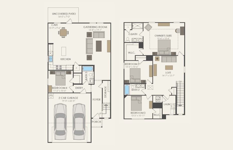 2D floor plan layout of this home in Arbordale, Forney, TX (Image 3).