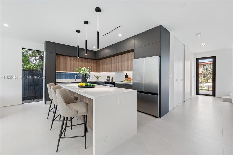 Furnished interior view inside a new home in , Miami (Image 15).