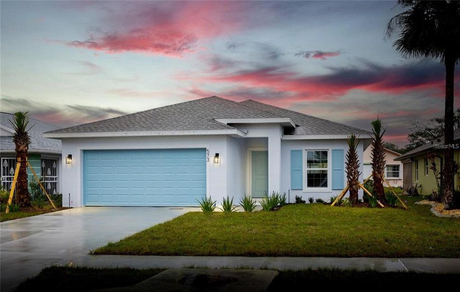 Front exterior of a new home in , Port Charlotte, FL, highlighting curb appeal (Image 1).