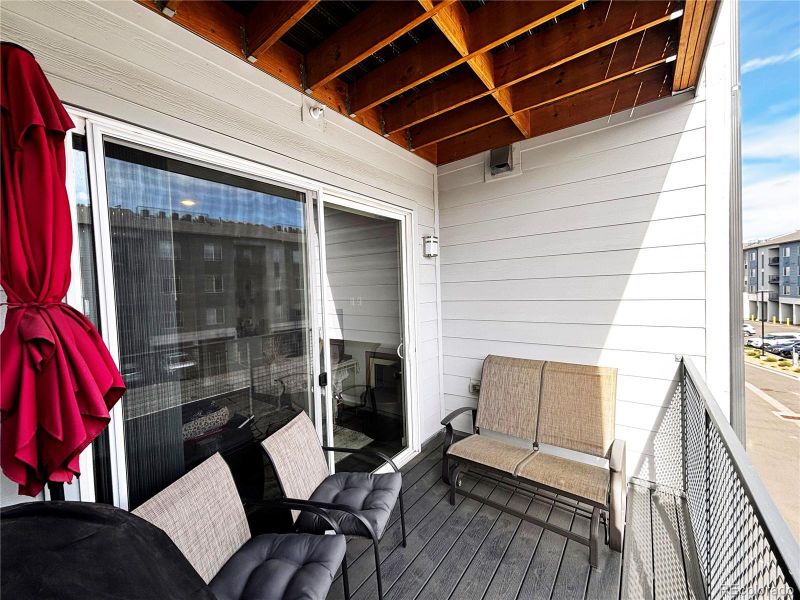 Exterior details and patio area of a home in , Parker (Image 26).