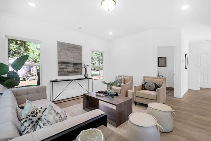 Representative furnished interior of a home built from the Kane by True Homes in Harpers Landing, Walkertown (Image 9).