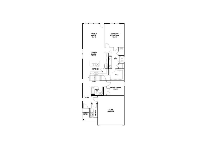 2D floor plan layout of this home in Heritage, Dripping Springs, TX (Image 4).