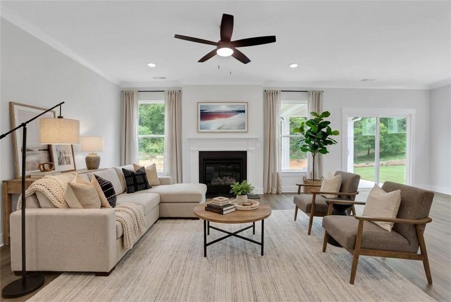 Furnished interior view inside a new home in Villas at Dawsonville, Dawsonville (Image 7). Furnished interior view inside a new home in Villas at Dawsonville, Dawsonville (Image 7).