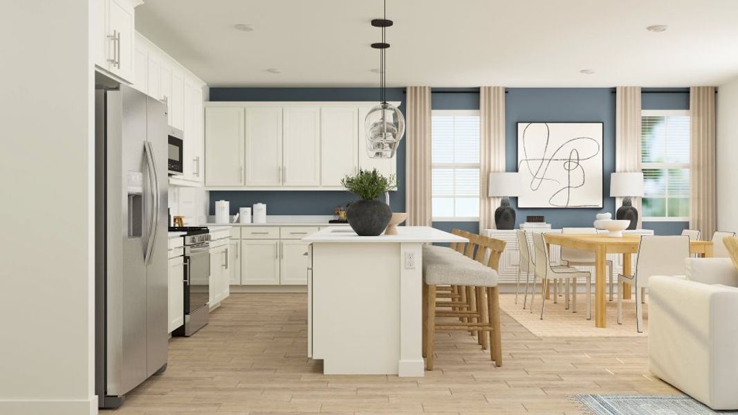 Kitchen overlooking the open space