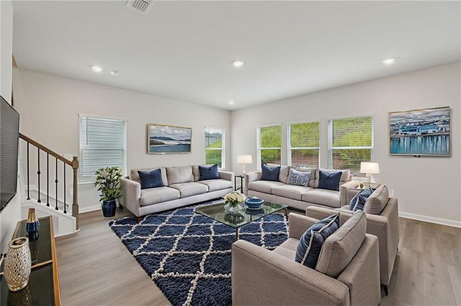 Furnished interior view inside a new home in Preserve at Mountain Creek, Pendergrass (Image 12). Furnished interior view inside a new home in Preserve at Mountain Creek, Pendergrass (Image 12).