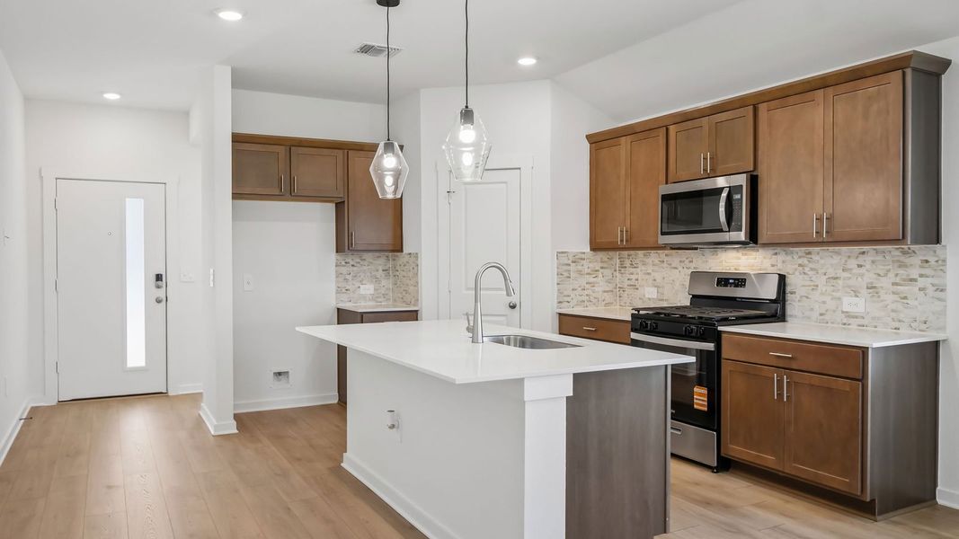 Furnished interior view inside a new home in Trails at Wildhorse, Austin (Image 8).