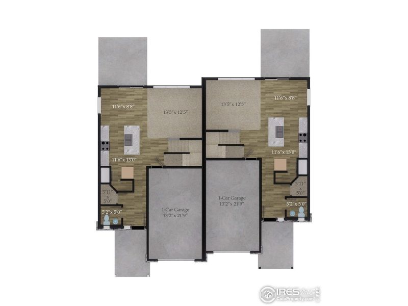 2D floor plan layout of this home in Wilson Commons, Loveland, CO (Image 5).
