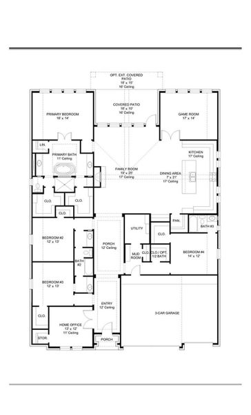 2D floor plan layout of this home in Jordan Ranch, Fulshear, TX (Image 4). 2D floor plan layout of this home in Jordan Ranch, Fulshear, TX (Image 4).