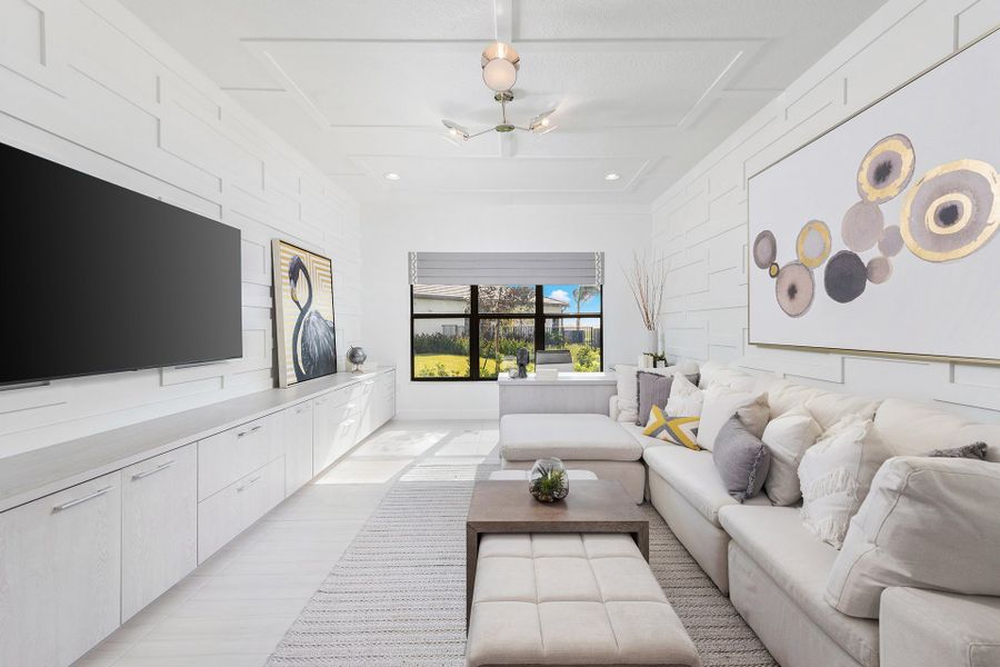 Furnished interior view inside a new home in Valencia Parc at Riverland, Port St. Lucie (Image 6).