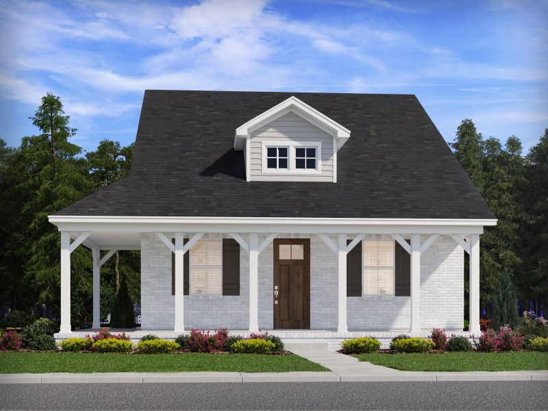Front exterior of a new home in Benders Cove - Premier Series, Mount Juliet, TN, highlighting curb appeal (Image 1). Front exterior of a new home in Benders Cove - Premier Series, Mount Juliet, TN, highlighting curb appeal (Image 1).