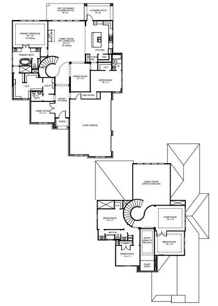 2D floor plan layout for the 3786A by Perry Homes in The Preserve At Elm Creek 1 Acre, New Braunfels, TX (Image 3). 2D floor plan layout for the 3786A by Perry Homes in The Preserve At Elm Creek 1 Acre, New Braunfels, TX (Image 3).