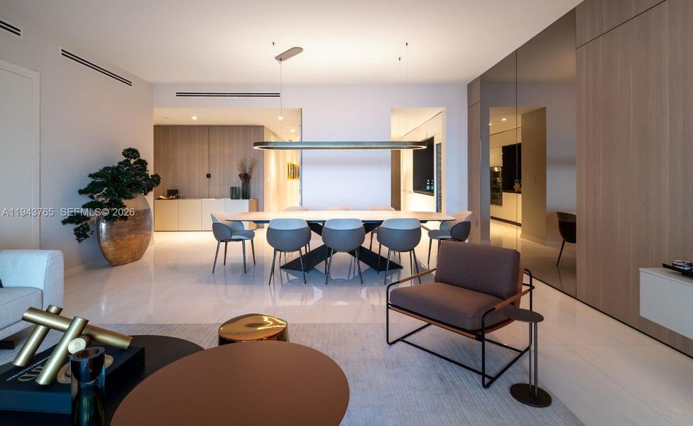 Furnished interior view inside a new home in , Miami (Image 48).