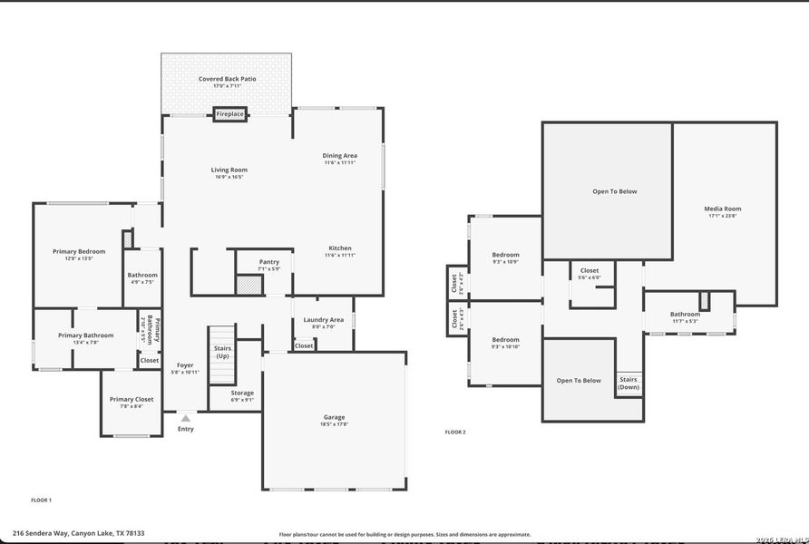 2D floor plan layout of this home in , Canyon Lake, TX (Image 3). 2D floor plan layout of this home in , Canyon Lake, TX (Image 3).
