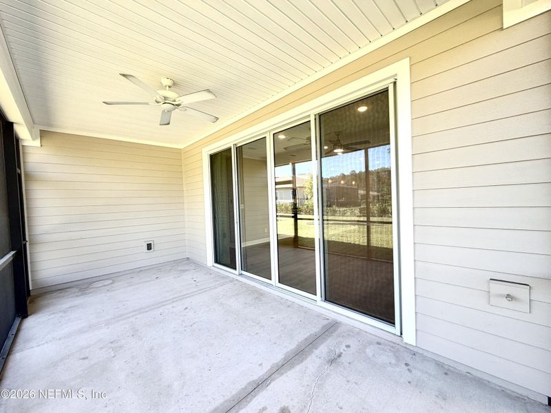 Exterior details and patio area of a home in Seasons at TrailMark, St. Augustine (Image 35).