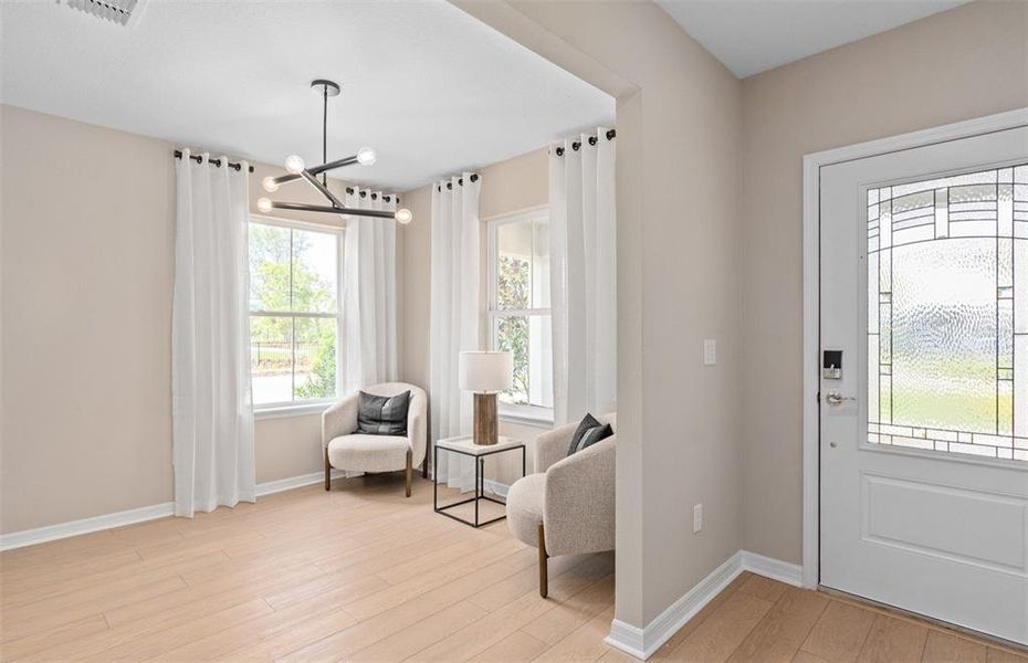 Furnished interior view inside a new home in Parkside Trails, Clermont (Image 18). Furnished interior view inside a new home in Parkside Trails, Clermont (Image 18).