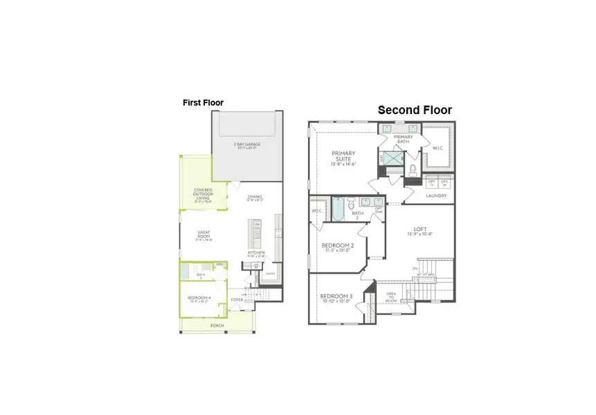 2D floor plan layout of this home in The Retreat at Harvest, Argyle, TX (Image 2). 2D floor plan layout of this home in The Retreat at Harvest, Argyle, TX (Image 2).