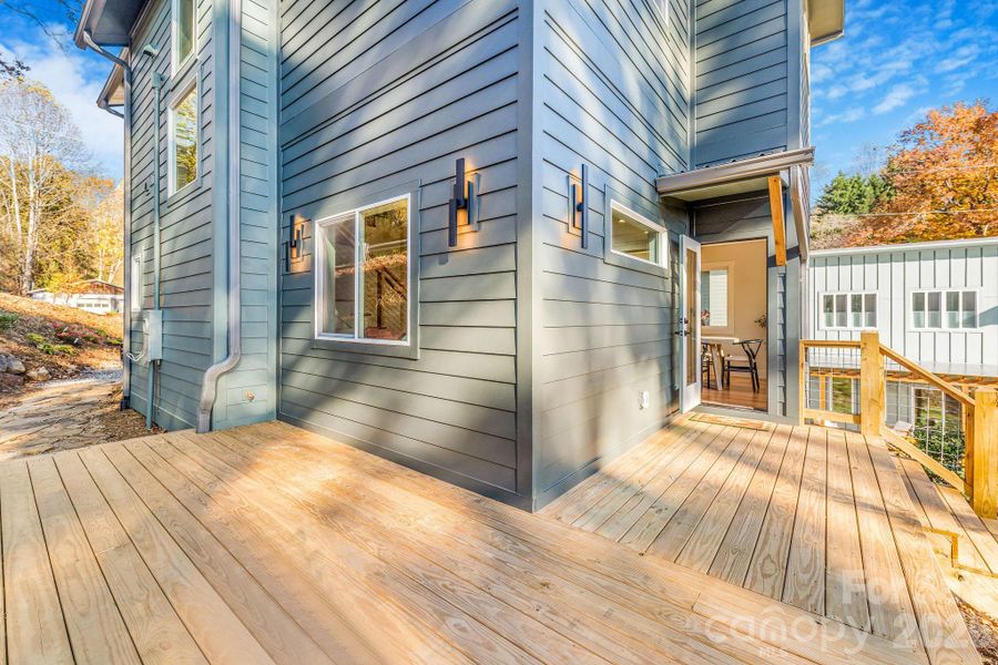 Generously sized deck for entertaining