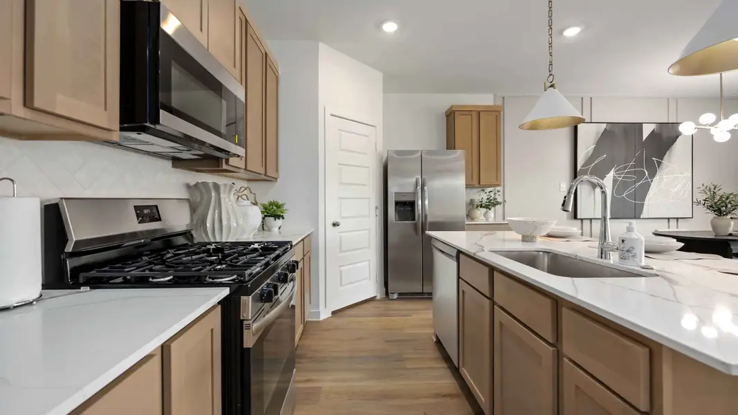 Furnished interior view inside a new home in Grand West, Houston (Image 5).