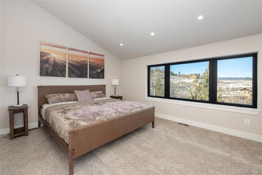 Primary bedroom with king bed