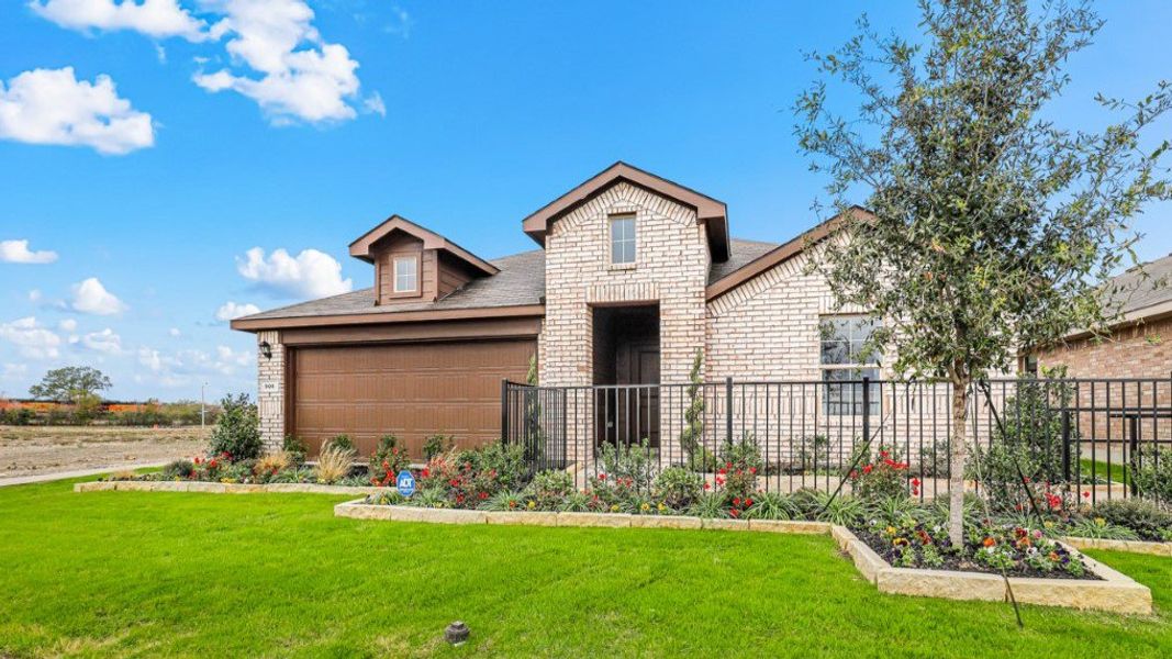 Representative exterior photo of a completed home built from the Justin by D.R. Horton in Lankford Farms, Cleburne, TX (Image 22). Representative exterior photo of a completed home built from the Justin by D.R. Horton in Lankford Farms, Cleburne, TX (Image 22).