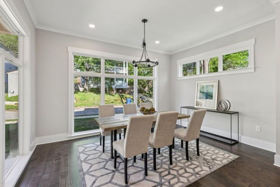 Furnished interior view inside a new home in , Atlanta (Image 4). Furnished interior view inside a new home in , Atlanta (Image 4).