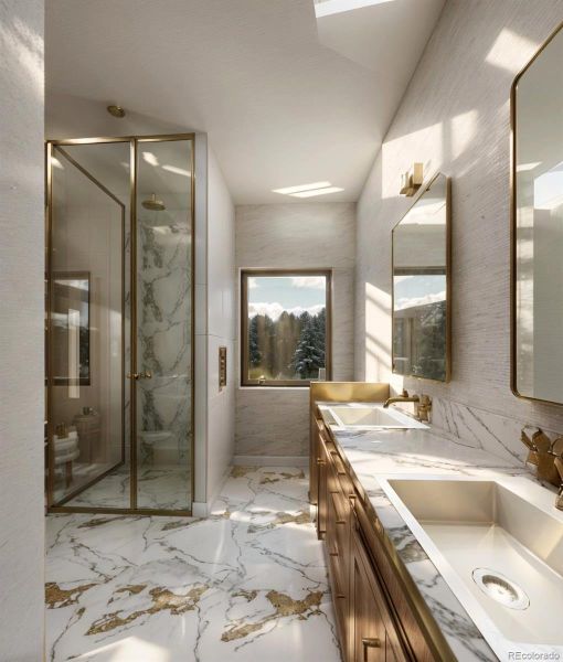 Furnished interior view inside a new home in , Evergreen (Image 11).