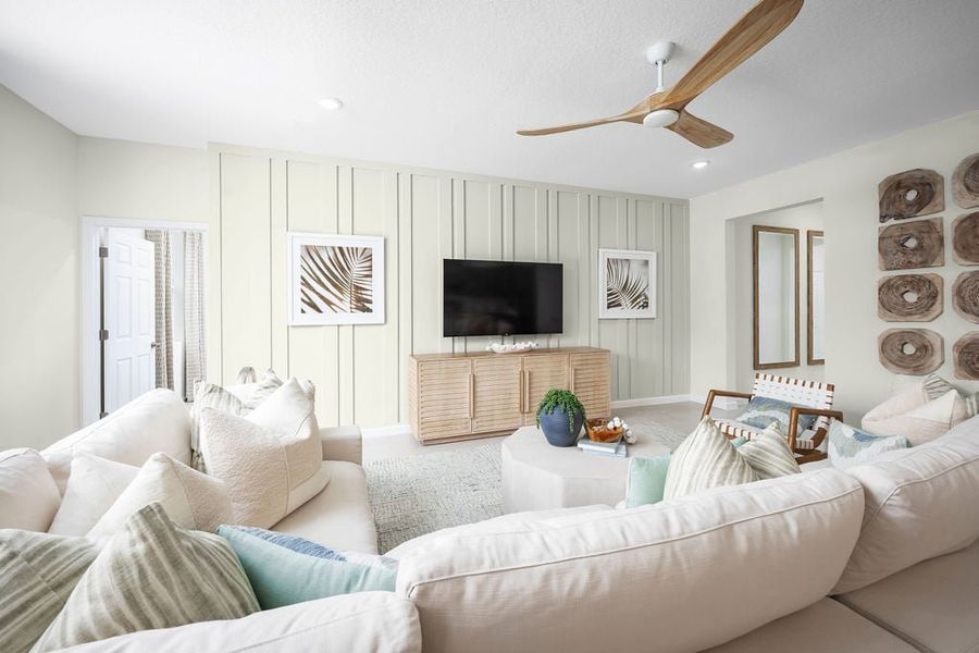 Representative furnished interior of a home built from the Dune by Risewell Homes in Trinity Gardens, Deland (Image 5). Representative furnished interior of a home built from the Dune by Risewell Homes in Trinity Gardens, Deland (Image 5).