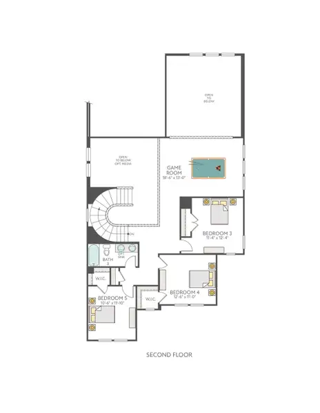 2D floor plan layout of this home in Park Central, Georgetown, TX (Image 5). 2D floor plan layout of this home in Park Central, Georgetown, TX (Image 5).