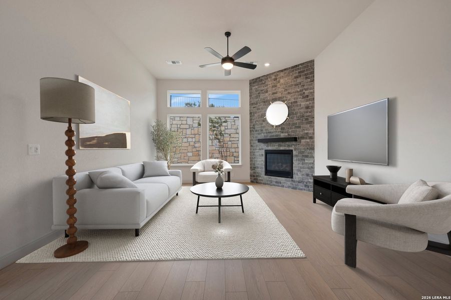 Furnished interior view inside a new home in Windsong - Legacy Series, Boerne (Image 6).