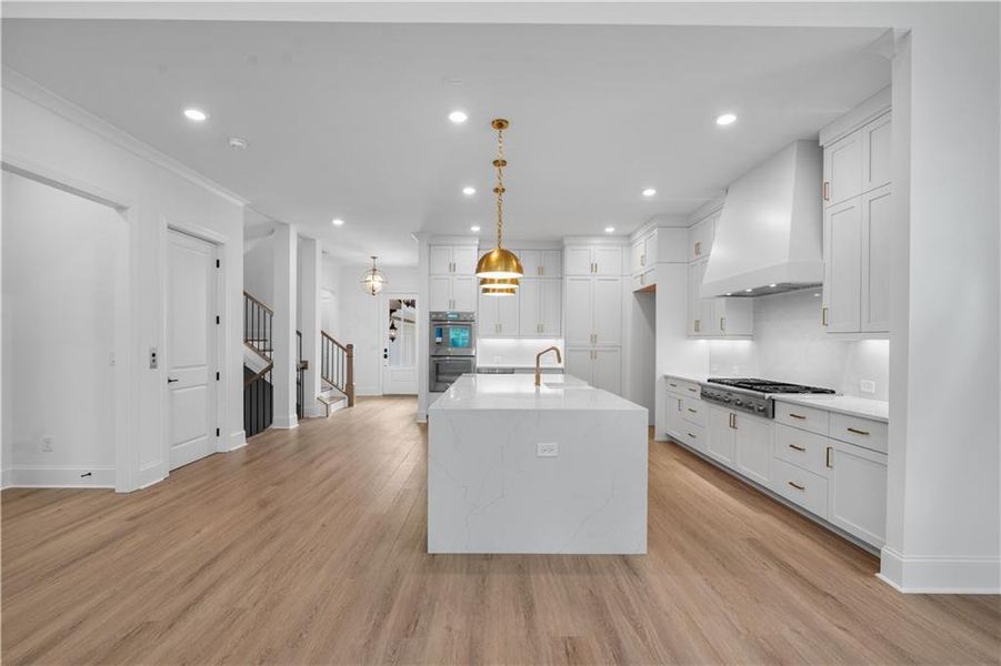 Furnished interior view inside a new home in Waterside Single Family, Peachtree Corners (Image 18). Furnished interior view inside a new home in Waterside Single Family, Peachtree Corners (Image 18).