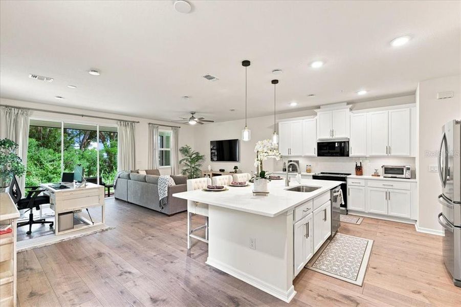 Furnished interior view inside a new home in Towns at Riverwalk, Sanford (Image 7). Furnished interior view inside a new home in Towns at Riverwalk, Sanford (Image 7).