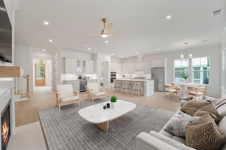 Furnished interior view inside a new home in , Hollywood (Image 5).