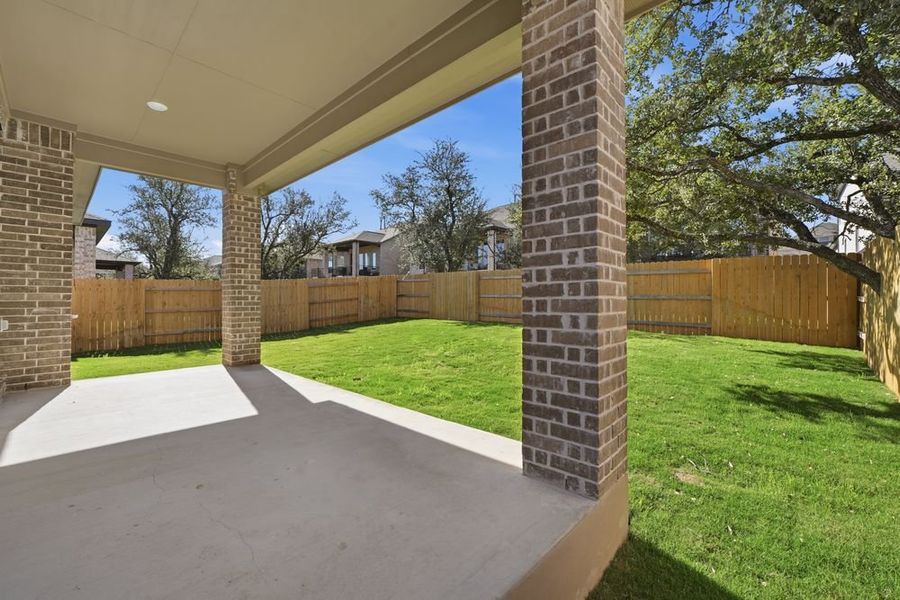 Exterior details and patio area of a home in Parkside on the River, Georgetown (Image 4). Exterior details and patio area of a home in Parkside on the River, Georgetown (Image 4).