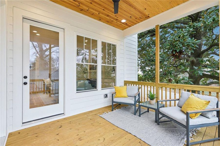 Exterior details and patio area of a home in , Atlanta (Image 25).