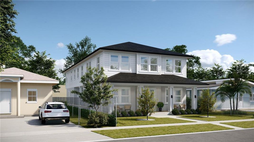 Front exterior of a new home in , St. Petersburg, FL, highlighting curb appeal (Image 7).