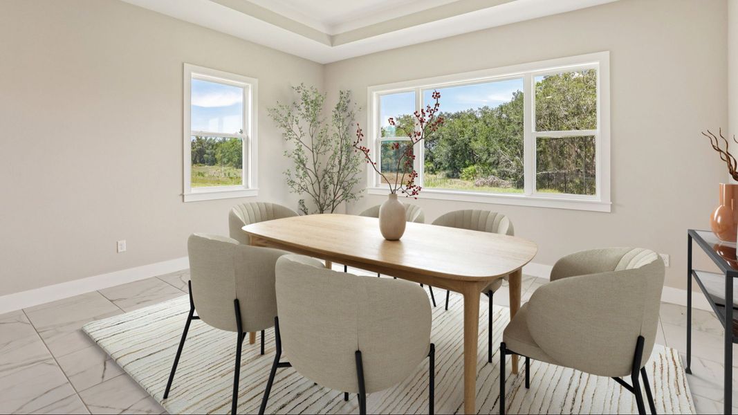 The Virtually Staged Dining Room