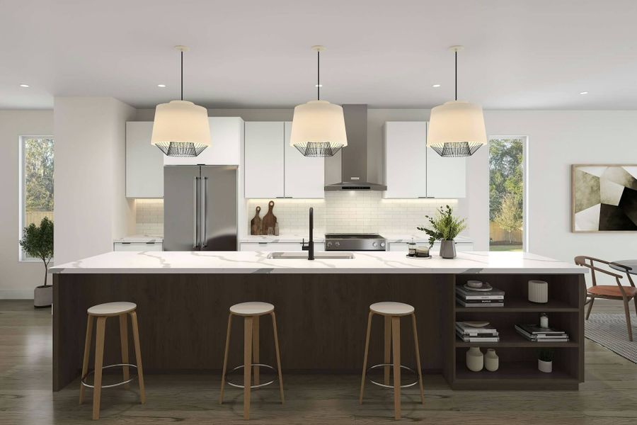 Furnished interior view inside a new home in , Denver (Image 3).