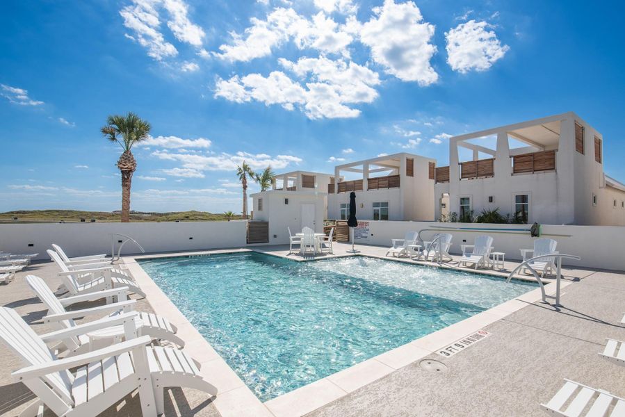 Exterior details and patio area of a home in , Port Aransas (Image 21).