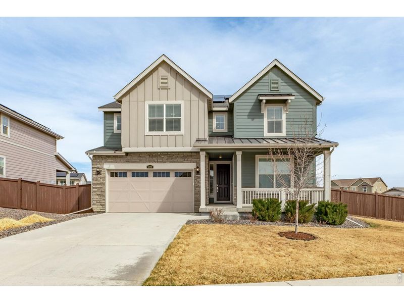 Front exterior of a new home in , Thornton, CO, highlighting curb appeal (Image 26). Front exterior of a new home in , Thornton, CO, highlighting curb appeal (Image 26).