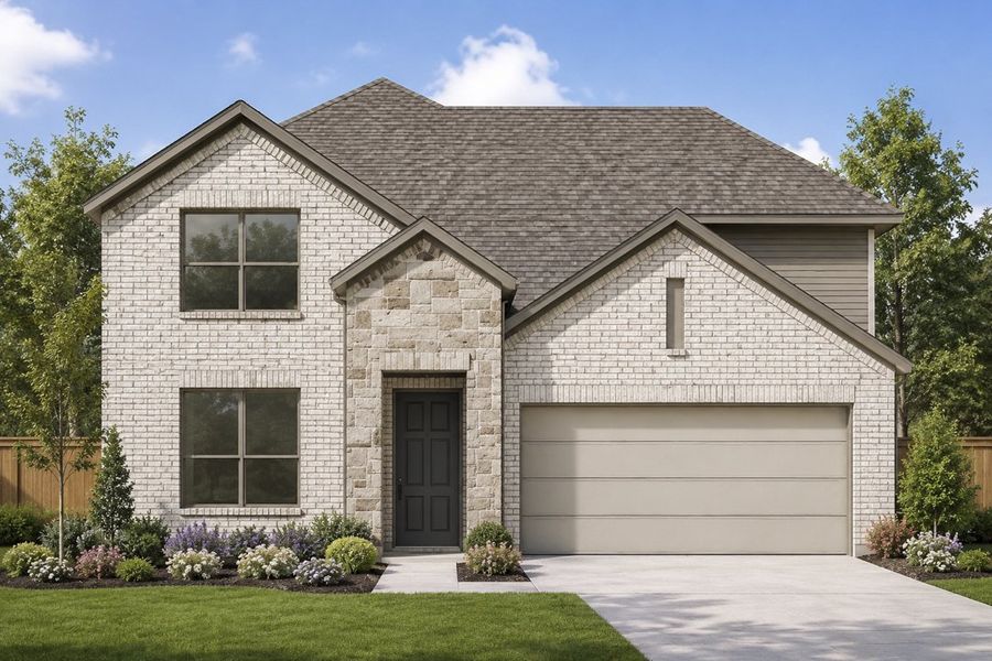Representative exterior photo of a completed home built from the The Commerce by Lillian Custom Homes in Mercer Meadows, Royse City, TX (Image 9).