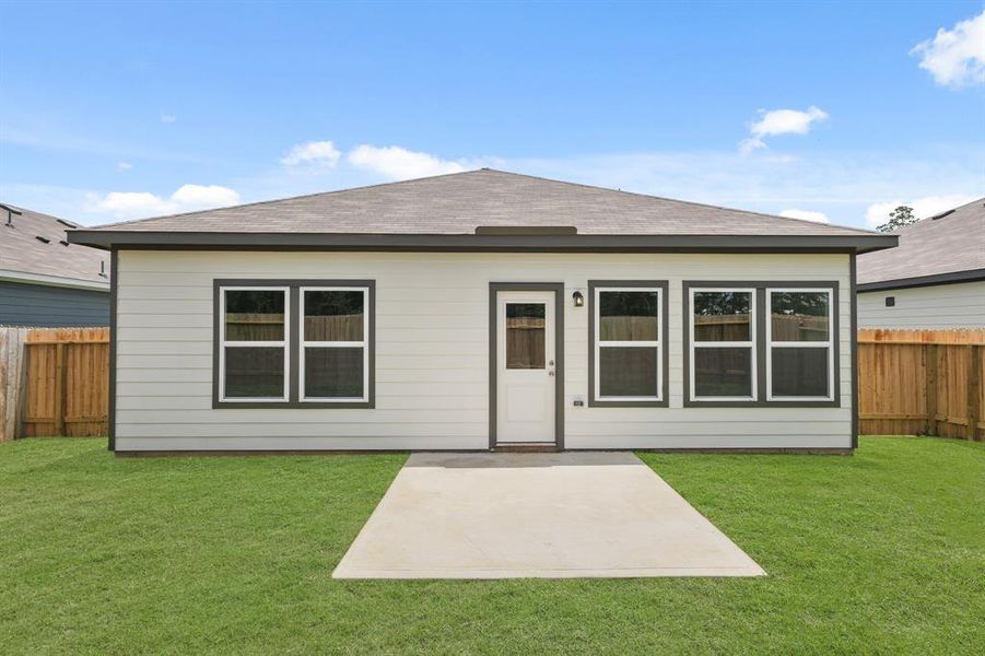 Exterior details and patio area of a home in Crockett Meadows, Conroe (Image 18). Exterior details and patio area of a home in Crockett Meadows, Conroe (Image 18).