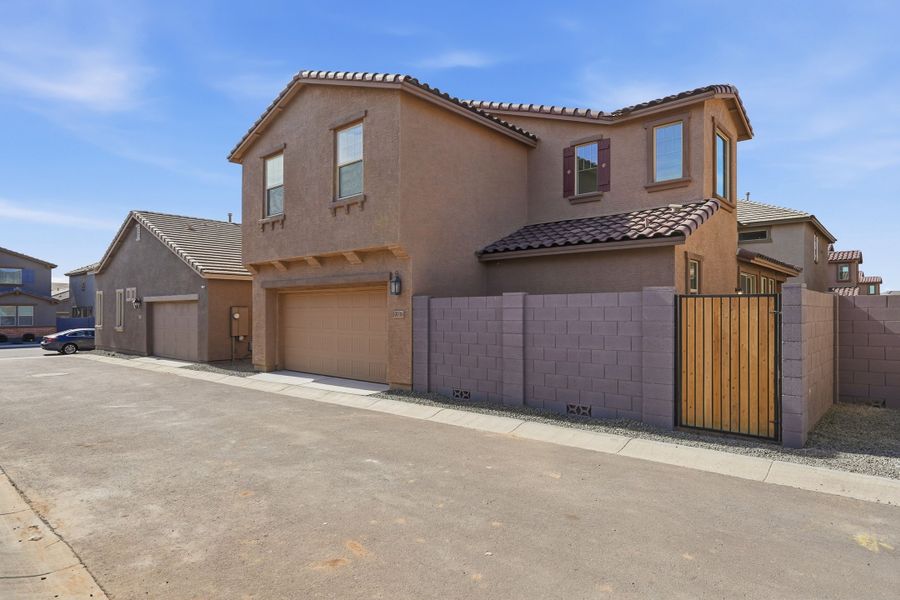 Front exterior of a new home in Parkside, Avondale, AZ, highlighting curb appeal (Image 22).