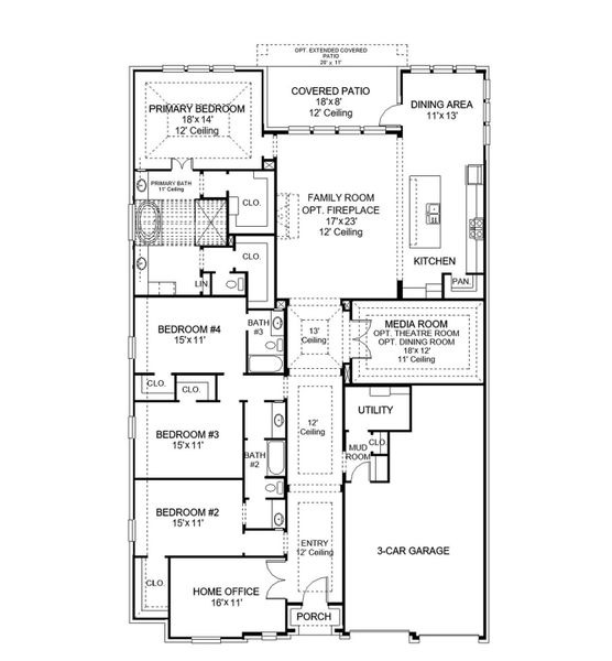 2D floor plan layout of this home in Austin Point, Richmond, TX (Image 2). 2D floor plan layout of this home in Austin Point, Richmond, TX (Image 2).
