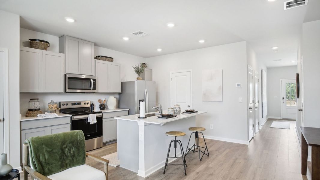 Furnished interior view inside a new home in River Landing Townhomes, Murfreesboro (Image 10).