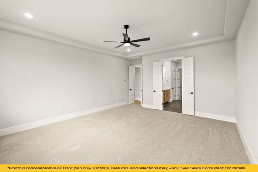 Representative unfurnished interior of a home built from the Aspen by Stonefield Homes in Heath Golf and Yacht Club, Rockwall (Image 48).