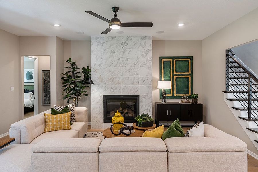 Representative furnished interior of a home built from the Sienna by Taylor Morrison in Parkside on the River 50s, Georgetown (Image 5).