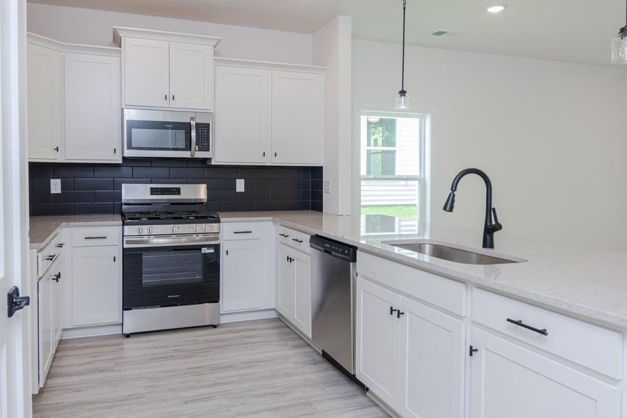 Representative furnished interior of a home built from the 1692 Townhome by Adams Homes in Parkstone Place Townhomes, Roebuck (Image 6).