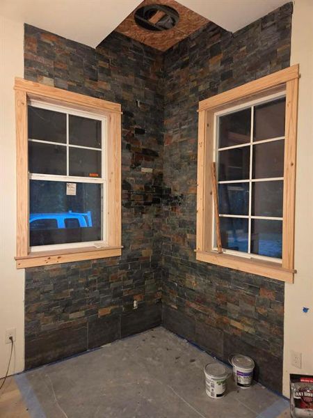 Fireplace wall